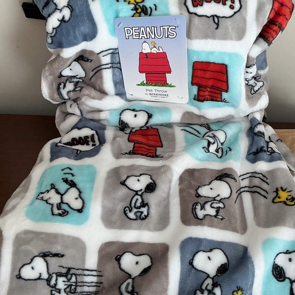 Peanuts Snoopy and Woodstock Multicolored Throw Blanket- Soft and Cozy - 60”x70”